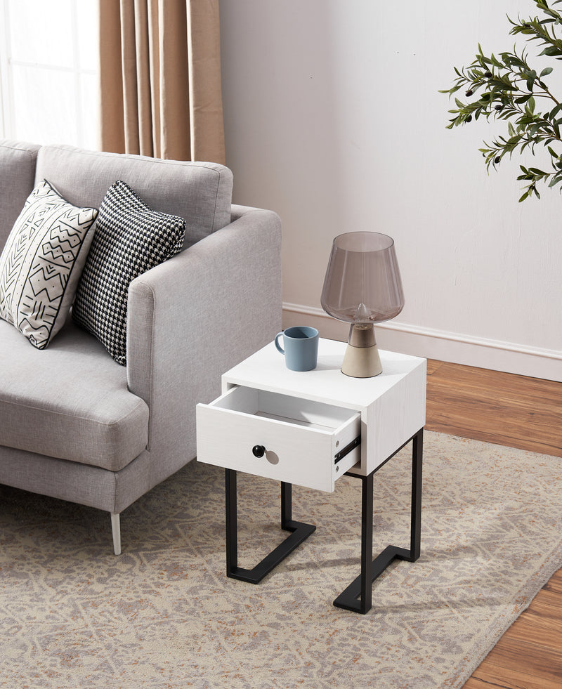 Wydmire White Nightstand Accent Table