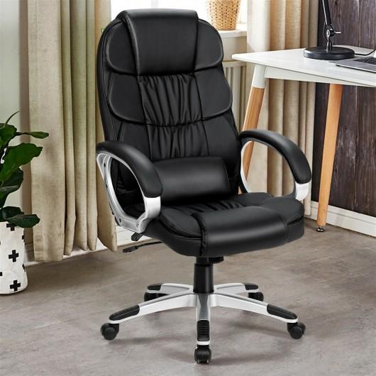 Executive Office Chair High Back Task Swivel Chair w/ Lumbar Support